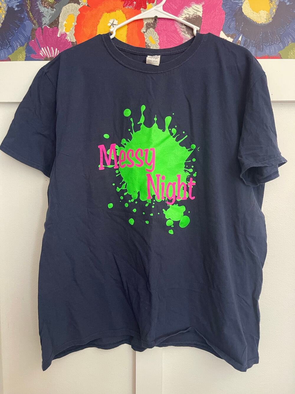 Mens XL messy night splatter shirt